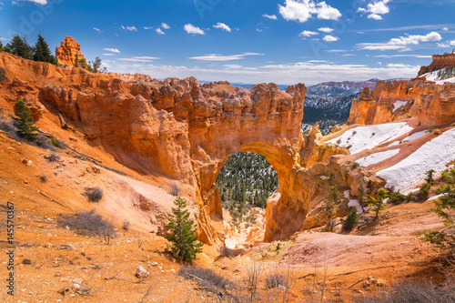Natural bridge formation, View Point in Bryce Canyon National Park, Utah, North America, USA