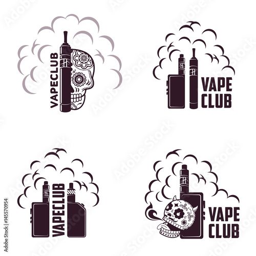 Vector vintage illustration vape logo