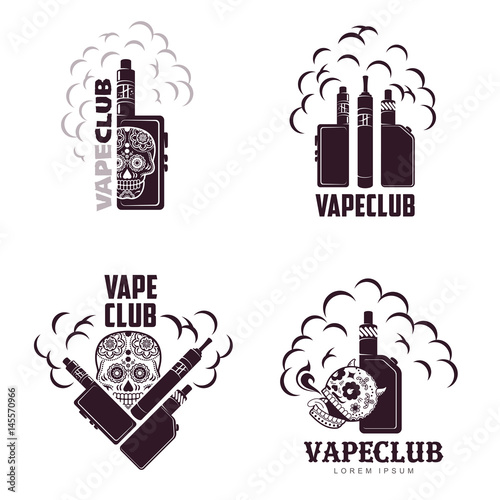 Vector vintage illustration vape logo