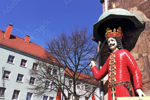 Bild auf Leinwand Nordhausen, Roland am Dom
