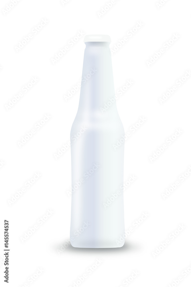 Premium white bottle vector mockup alcohol beer Premium white bottle vector mockup alcohol beer