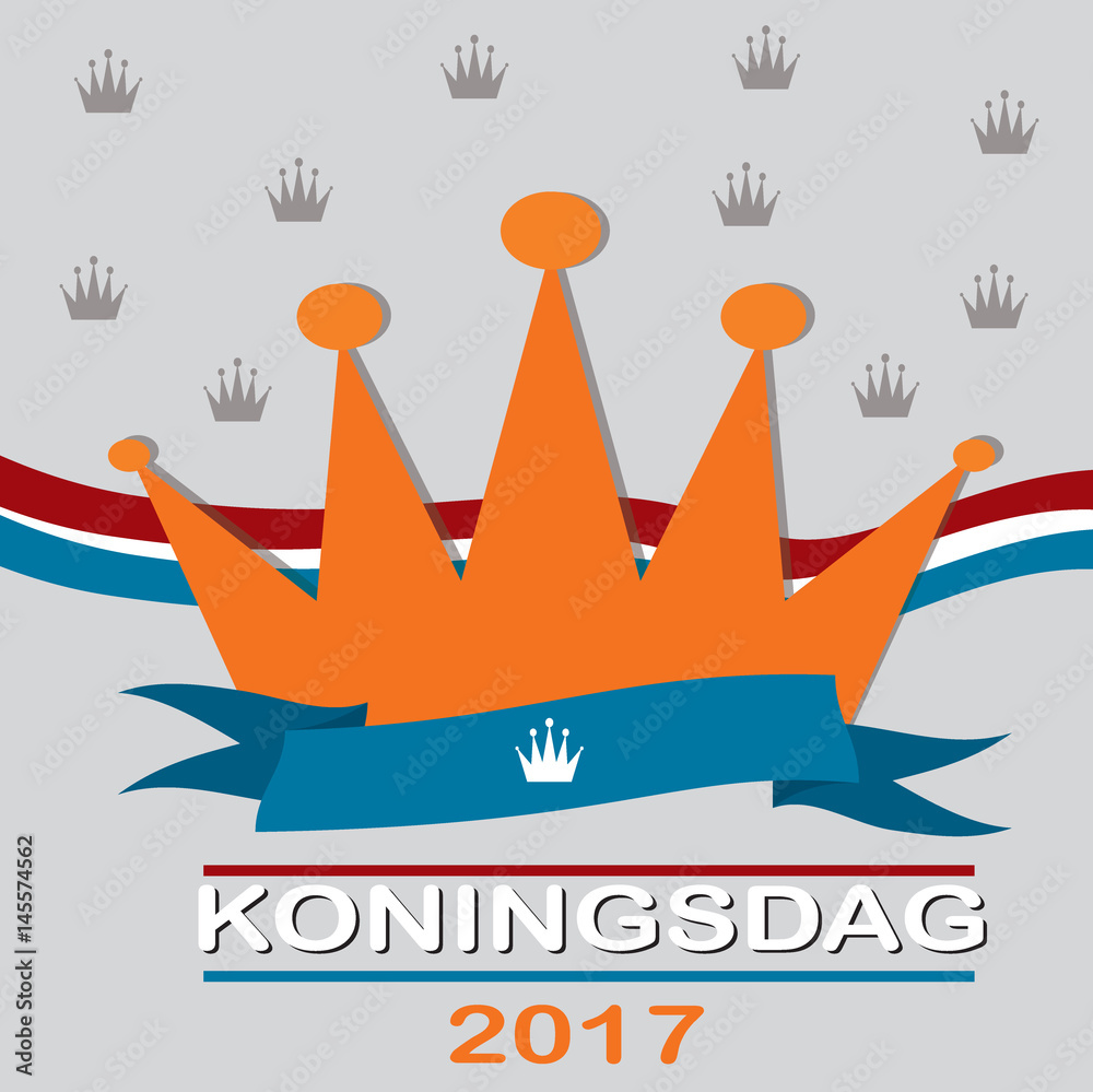 Koningsdag kings day vector