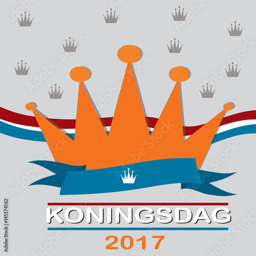 Koningsdag kings day vector