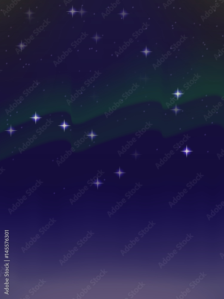 vector background of Northern lights in the night star sky vector background of Northern lights in the night star sky