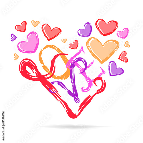 Illustration of love for Valentine's Day