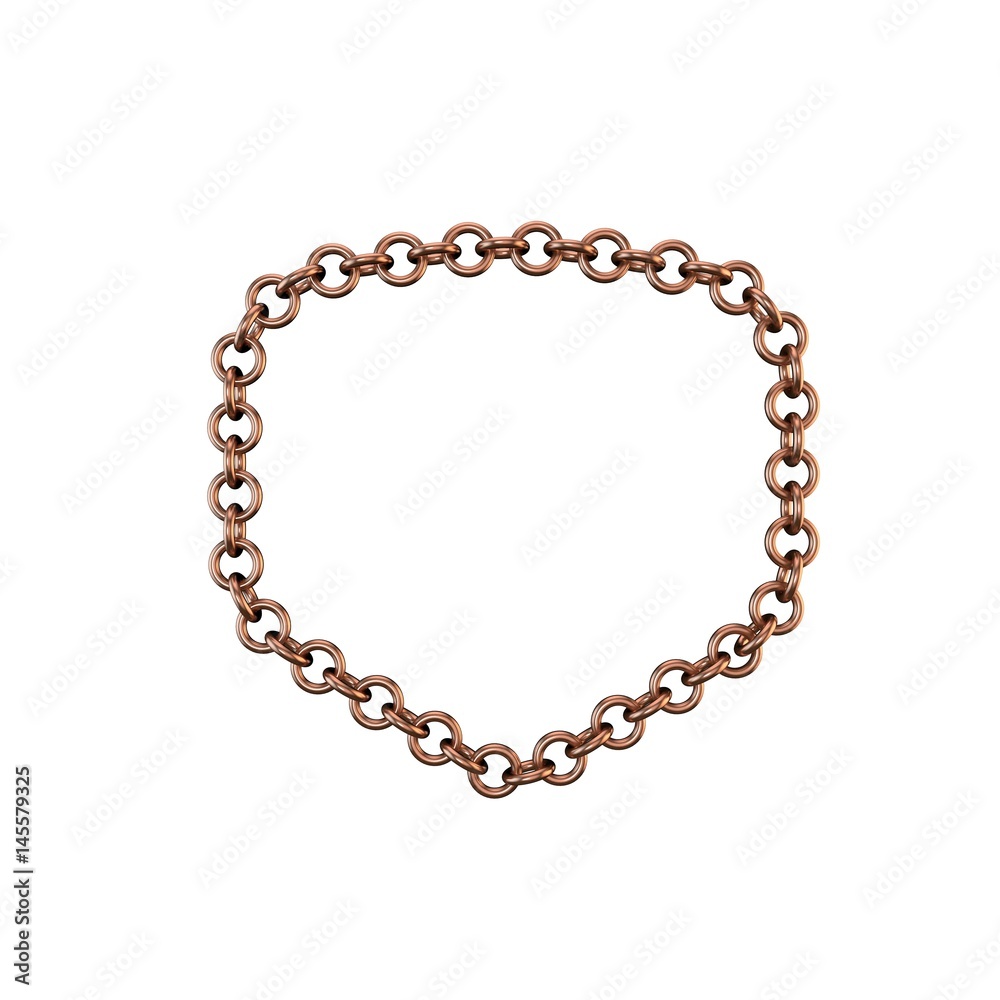 Copper chain. Isolated on white background. Copper chain. Isolated on white background.