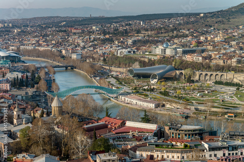 TBILISI, GEORGIA Panorama view on centre of Tbilisi city.