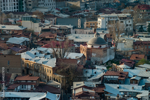 TBILISI, GEORGIA Panorama view on centre of Tbilisi city.