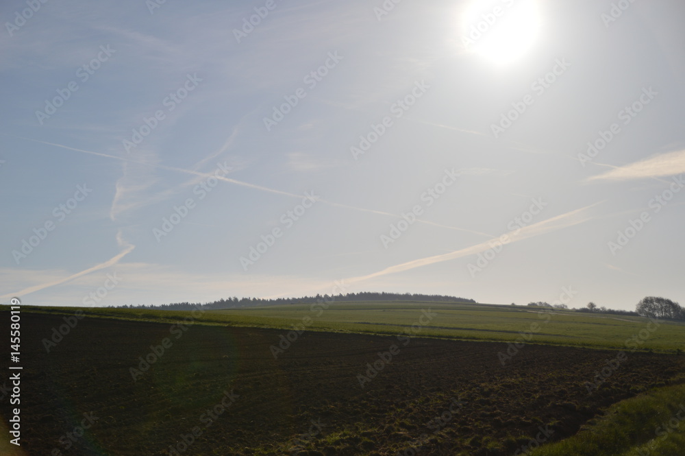 Fotografie Morgenlicht überm Land