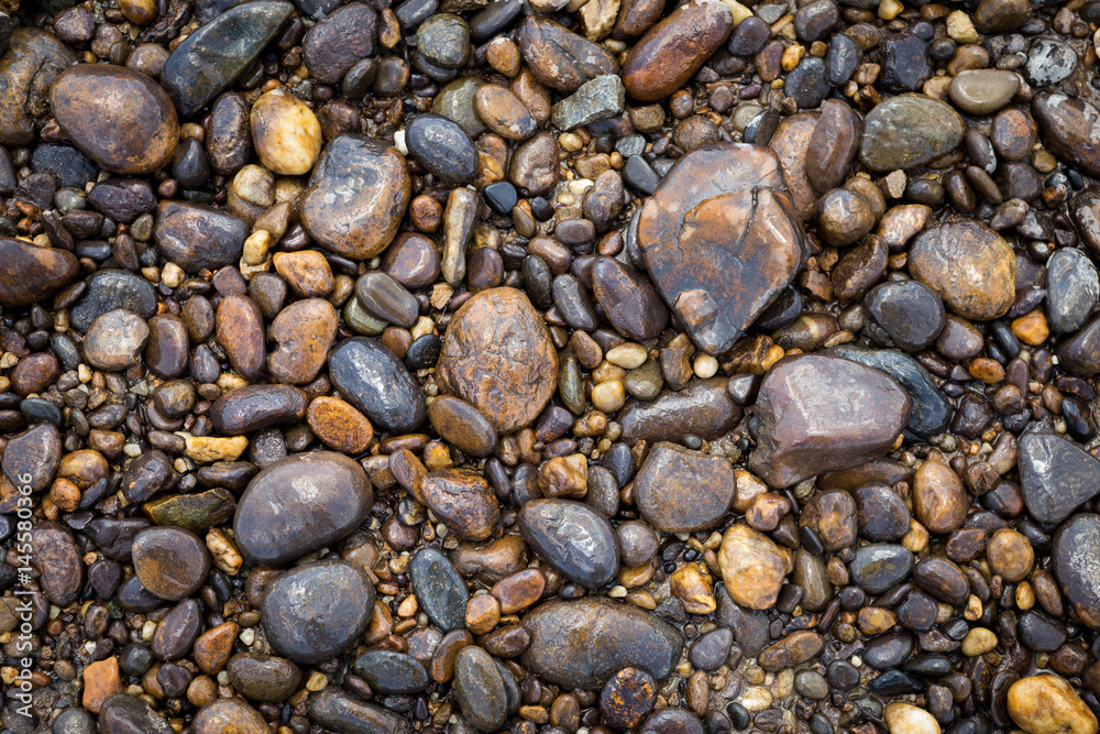 Natural round stone from the river beach, outdoor day light Natural round stone from the river beach, outdoor day light