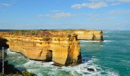Limestone rock formations along the Victorian Coastline, Victoria, Australia.