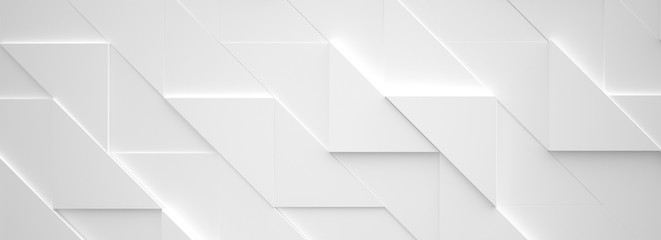 Papier peint photo Couloir et Hall Fond blanc épuré minimaliste 3D  © Vidady