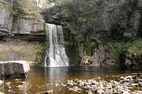 Ingelton waterfall landscape, Yorkshire photo