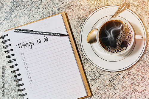 Wallpaper Mural Morning coffee and to do list Torontodigital.ca