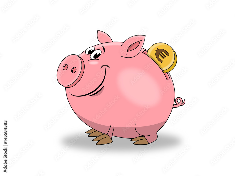 Sparschwein / Vektor / Geld / Münze / Stock-Vektorgrafik | Adobe Stock