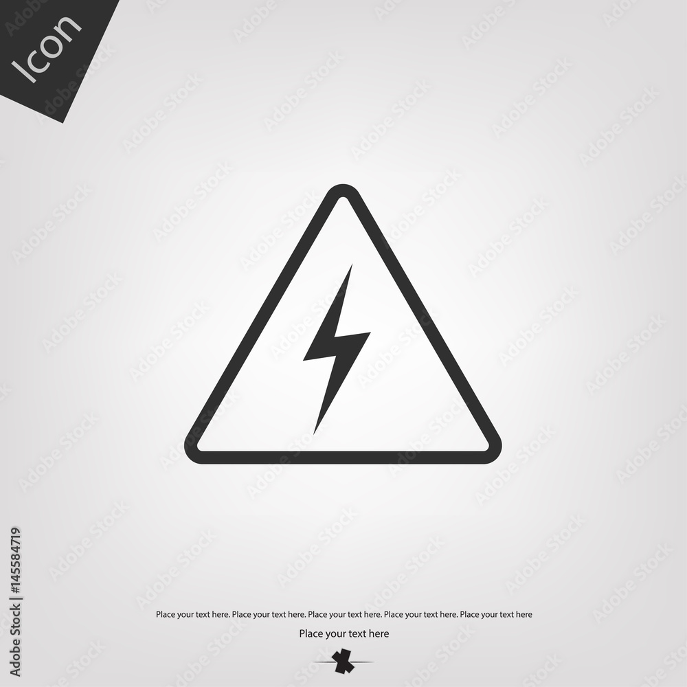 Lightning warning vector icon Lightning warning vector icon