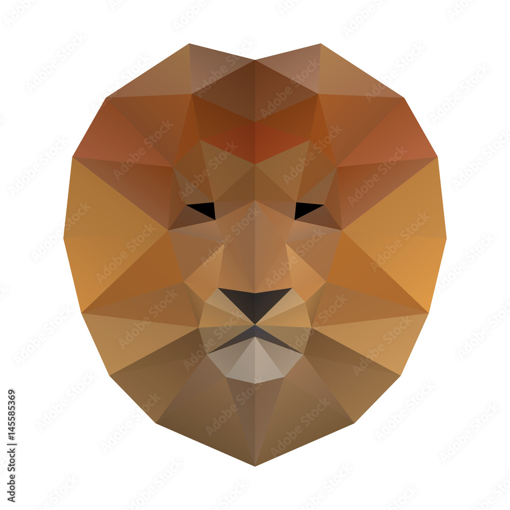 Fototapeta premium Low poly illustration. Lion