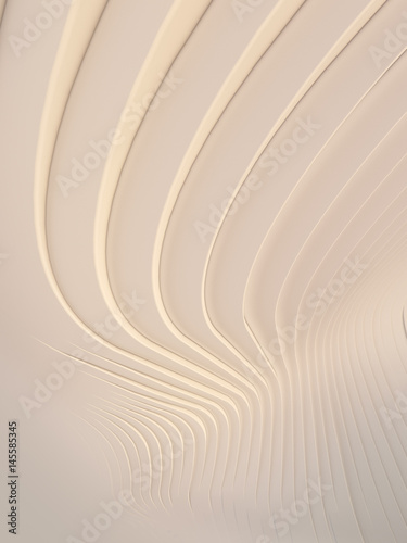 Wave band abstract background surface 3d rendering