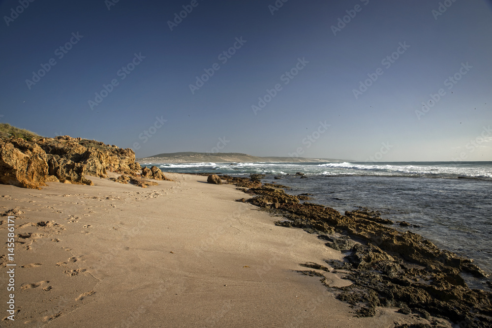 Western Australia – rough costline with blue sky