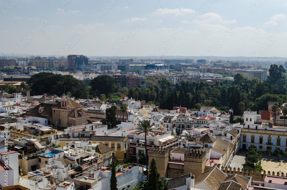 View of Seville: retro and modern, Andalusia, Spain