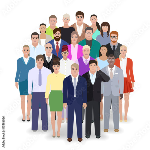 Business group of people in suits vector