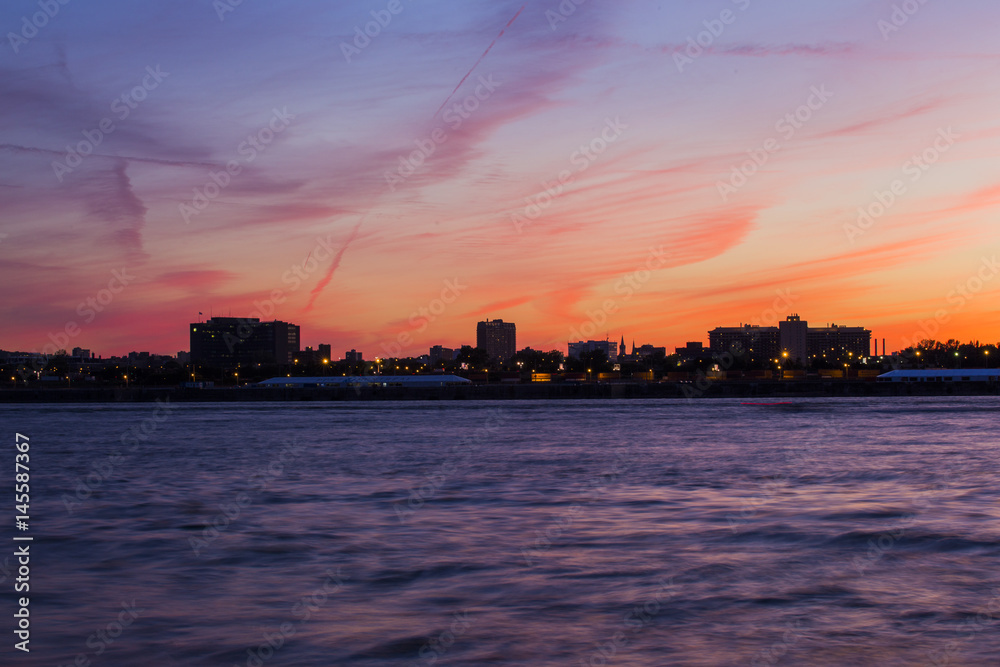 Saint Helen's Island (French: Île Sainte-Hélène) at dusk