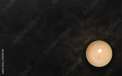 Dark luxury background vector illustration with candle