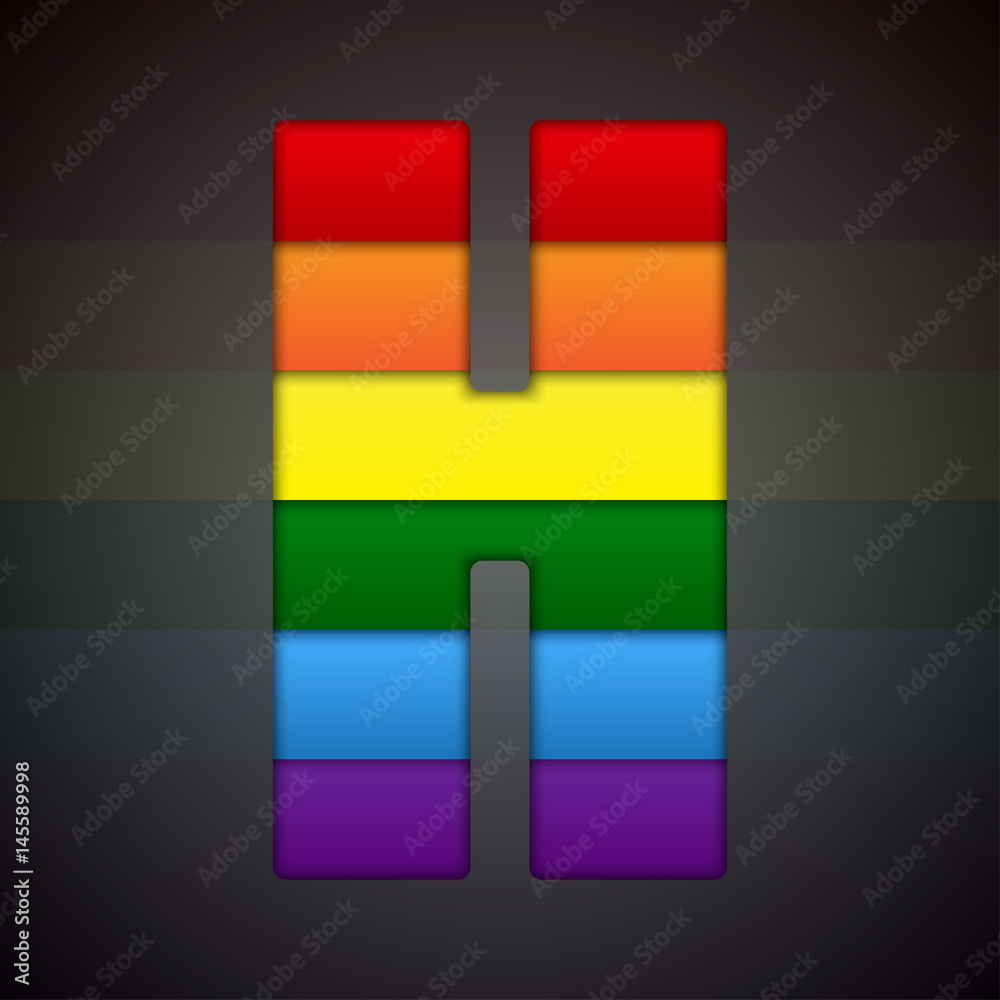 Vector abstract sign of rainbow. LGBT community.