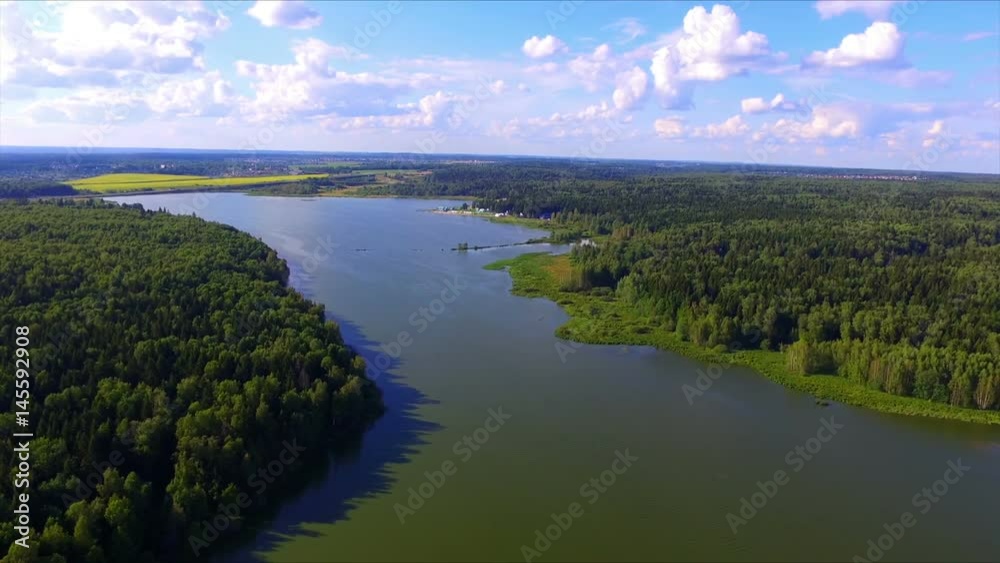 Aerial view of Torbeyevo lake in Moscow region Aerial view of Torbeyevo lake in Moscow region