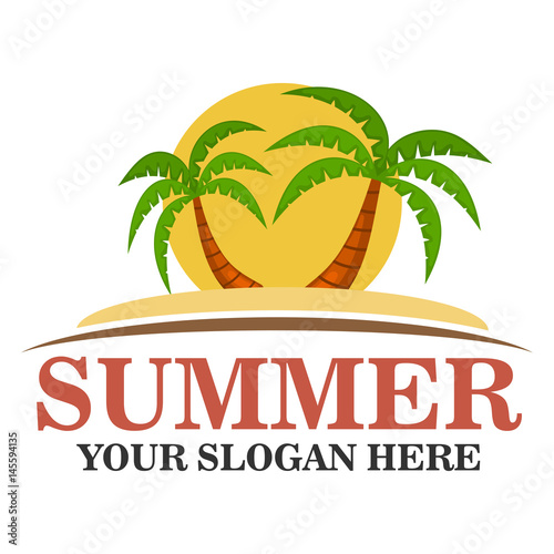 Summer beach logo