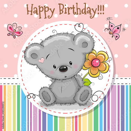 Greeting card Cute Teddy Bear