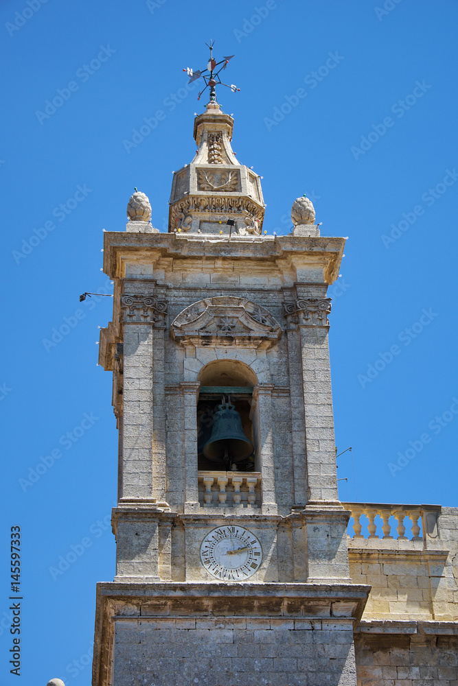 Bell tower of the Collegiate Church of St Paul, Rabat, Malta