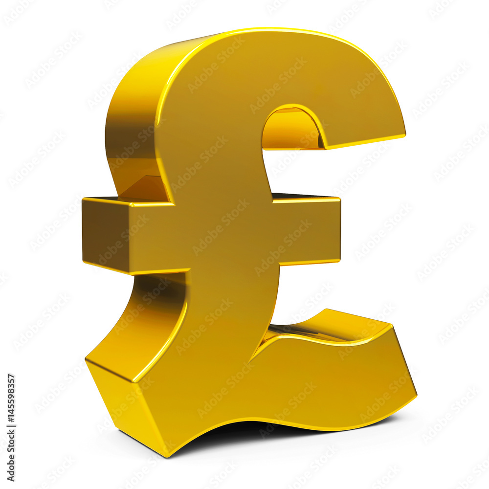 Obraz premium Gold pound sign