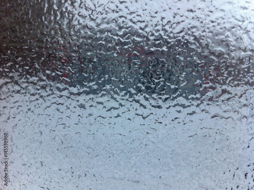 Winter glass. Frozen Window Texture