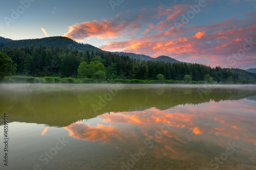Summer Sunrise on Moutnains Lake