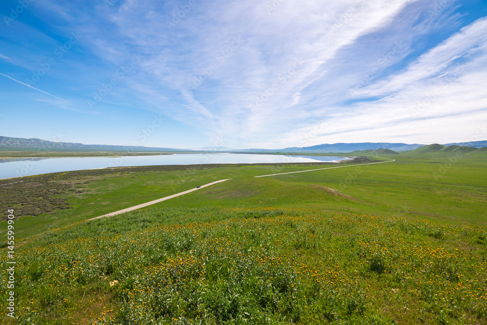 Carrizo Plain National Monument, San Andreas Fault (boundary between the Pacific Plate and the North American Plate), California USA, North America