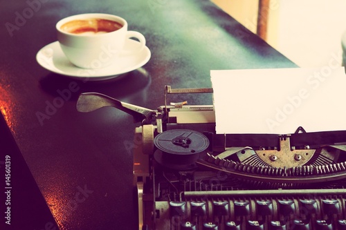 Vintage Typewriter with paperwork 