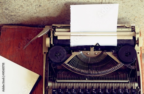 Vintage Typewriter with paperwork 