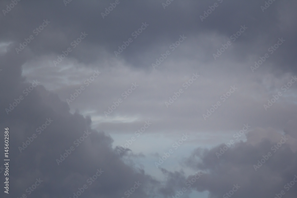 dark cloudy sky background in rainy season, weather forecast