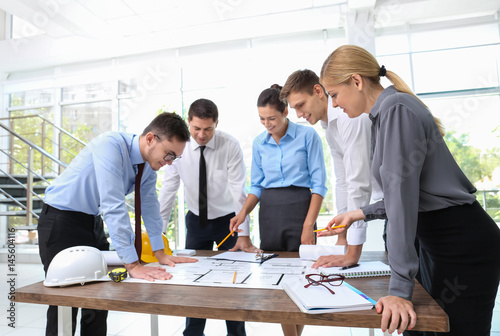 Engineers working with new ...