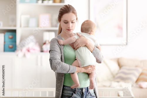 Depressed young woman with ...