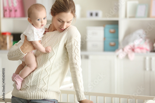 Depressed young woman with ...