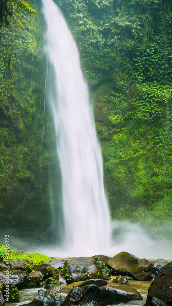 Obraz premium Amazing Nungnung waterfall close up, Bali, Indonesia
