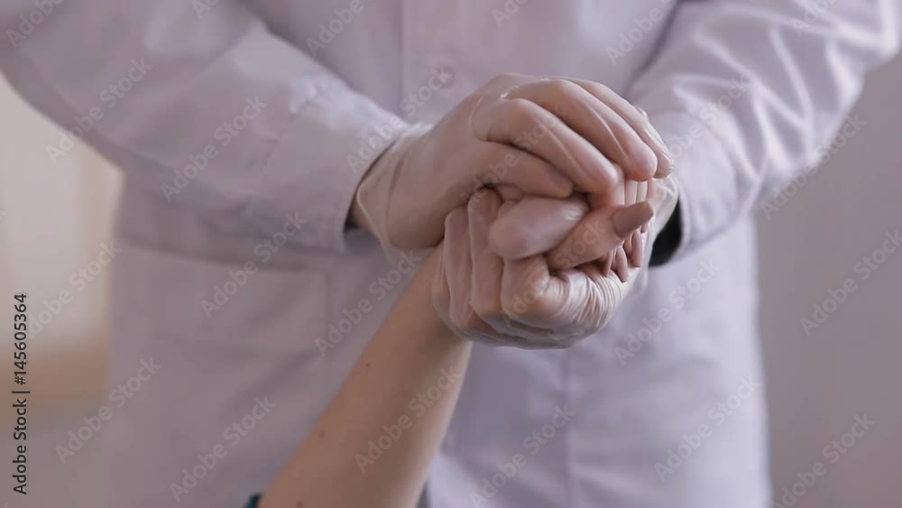 custom made wallpaper toronto digitaldoctor comforting patient. The doctor's hand stroking the patient and comforts him.