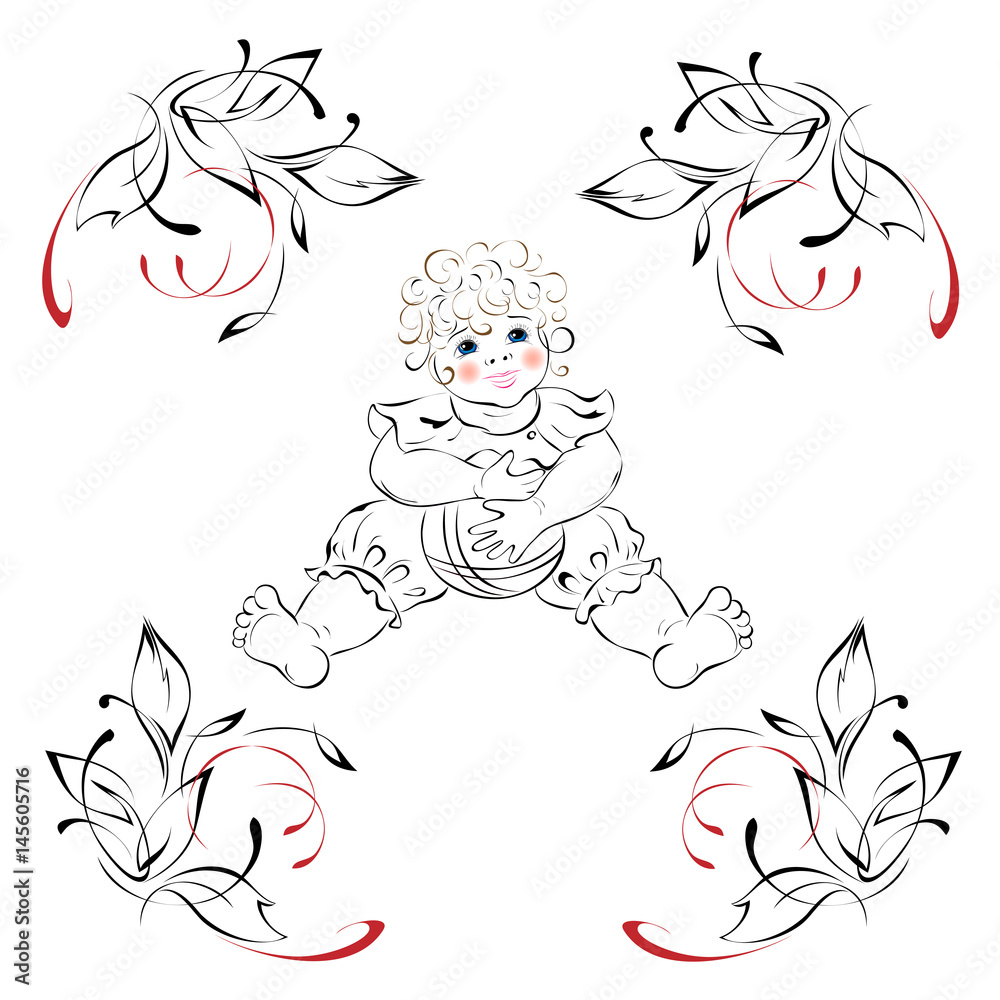 baby 4. the child sits and holds the ball baby 4. the child sits and holds the ball