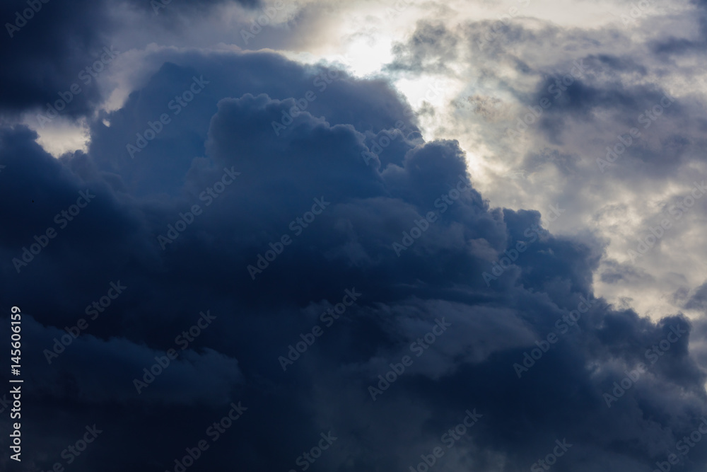 Obraz premium Dramatic sky and clouds aerial view
