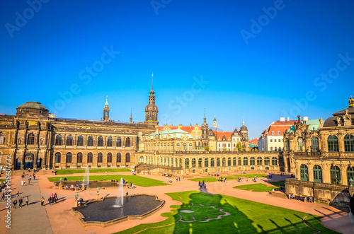 Famous Zwinger palace (Der Dresdner Zwinger) Art Gallery of Dresden, Saxony, Germany