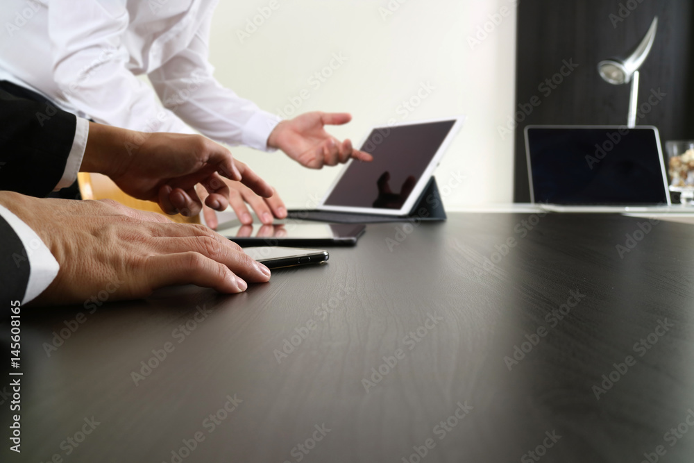co working team meeting concept,businessman using smart phone and digital tablet and laptop computer in modern office co working team meeting concept,businessman using smart phone and digital tablet and laptop computer in modern office