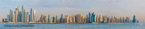 Photography Dubai - The evening panorama of Marina towers.