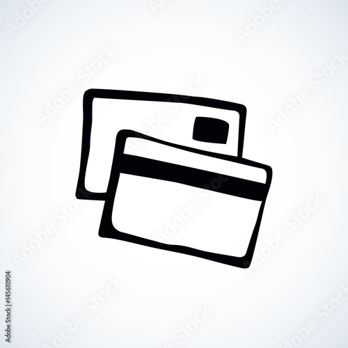 Credit card. Vector drawing